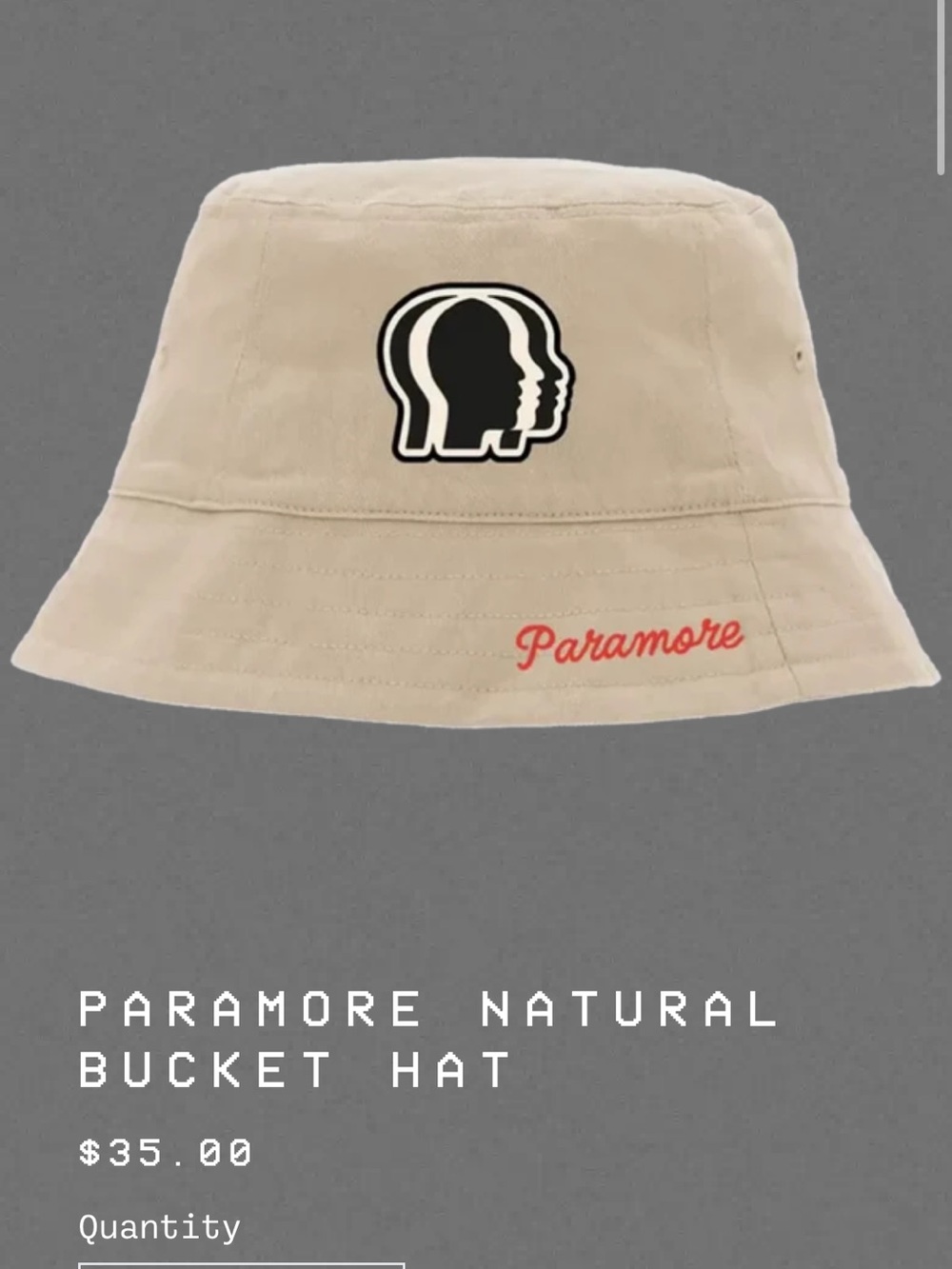 Paramore Natural Bucket Hat